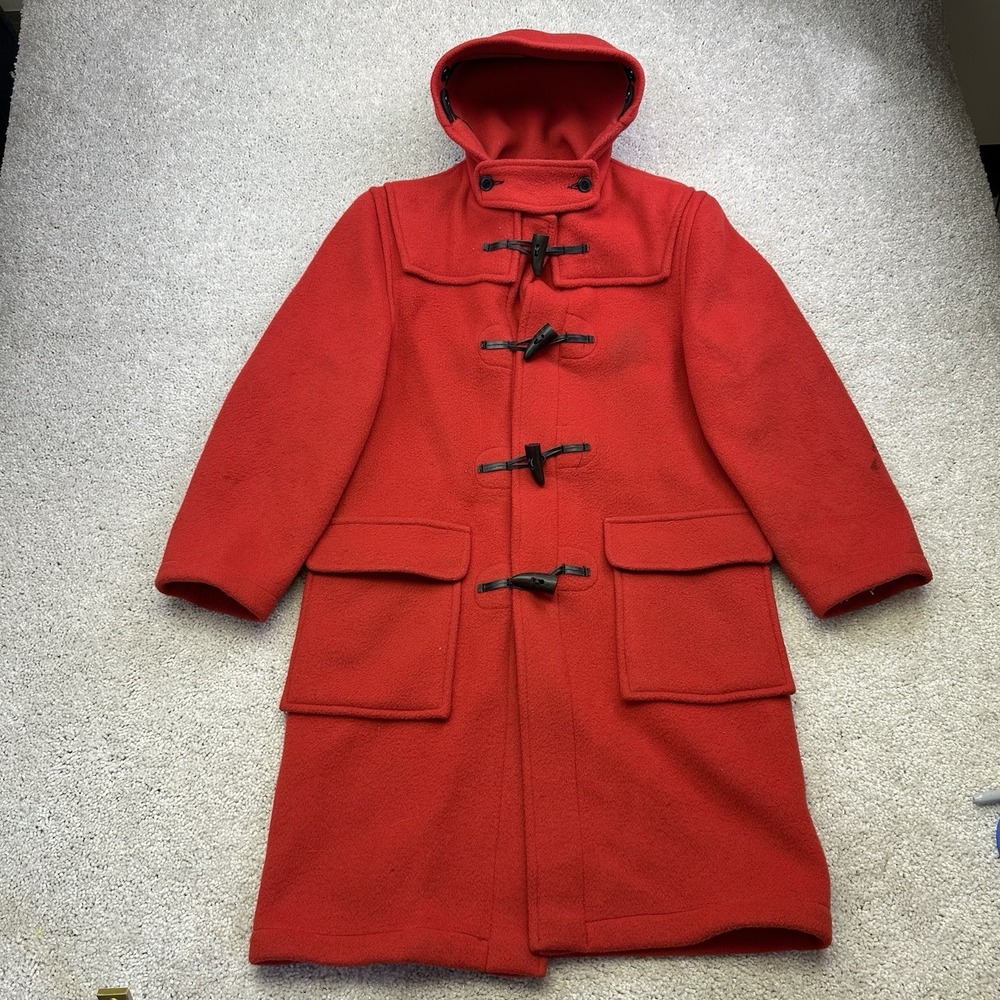 GLOVERALL COAT - THE DUFFLE -  RED WOOLJACKET Women's Size EUR - 34 FR 36 - US 6